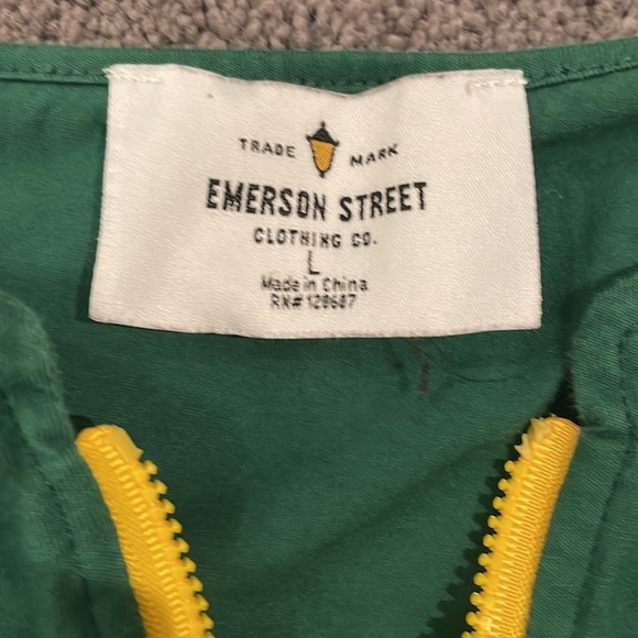 North Dakota State University NDSU Bison Green Partial Zip Pullover Size L - Picture 3 of 11